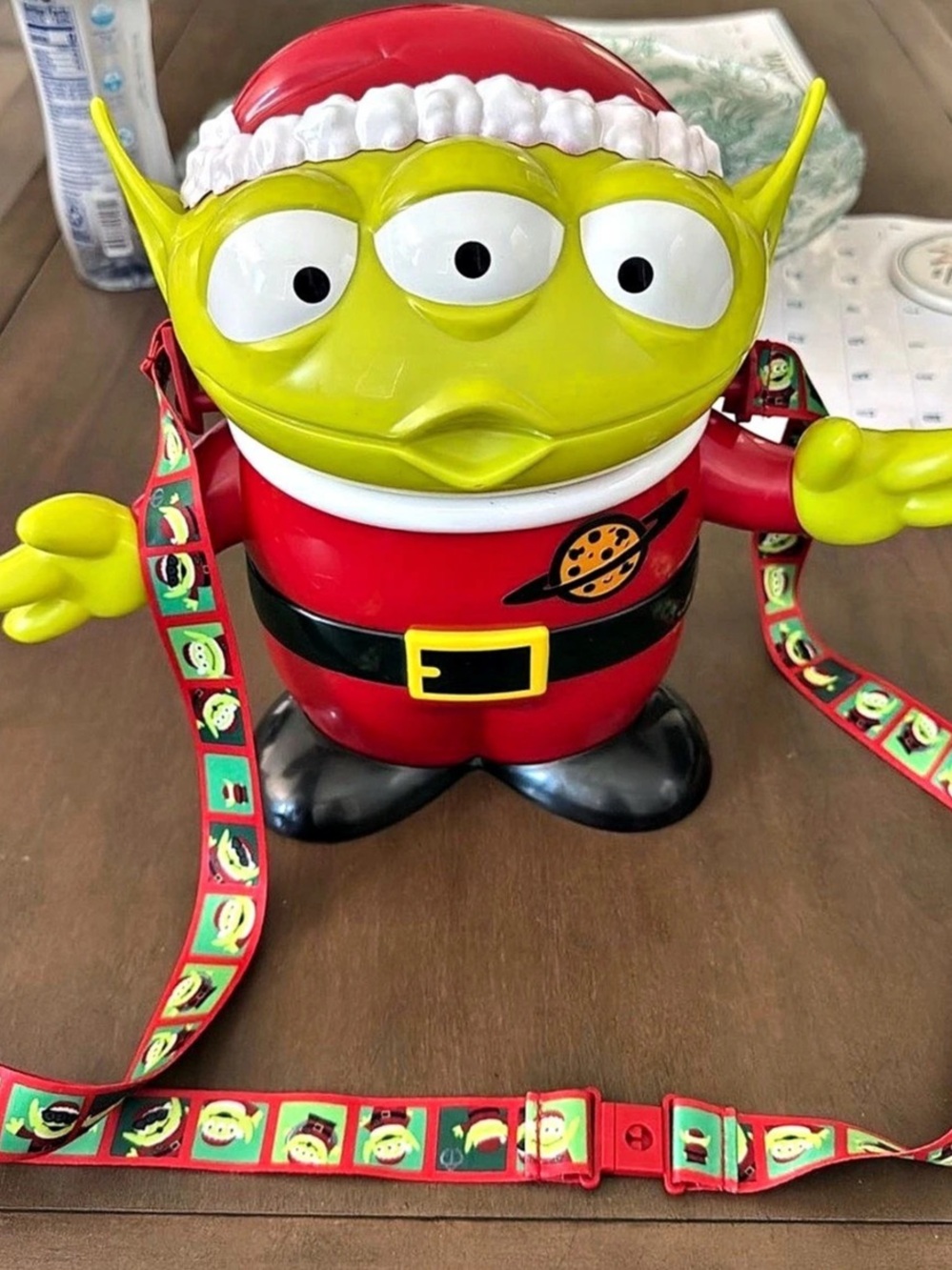 Disney Toy Story Alien Santa Christmas Popcorn Bucket Red & Green